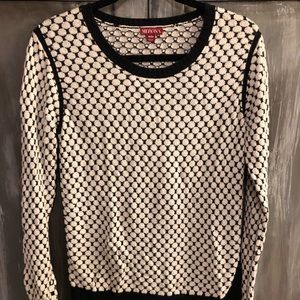 Black and white patterned sweater